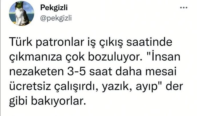 Mesai bitiminde işten hemen çıkıyorum diye bugün uyarı aldım, bedava mesaiye kalmak zorunda mıyım ben?