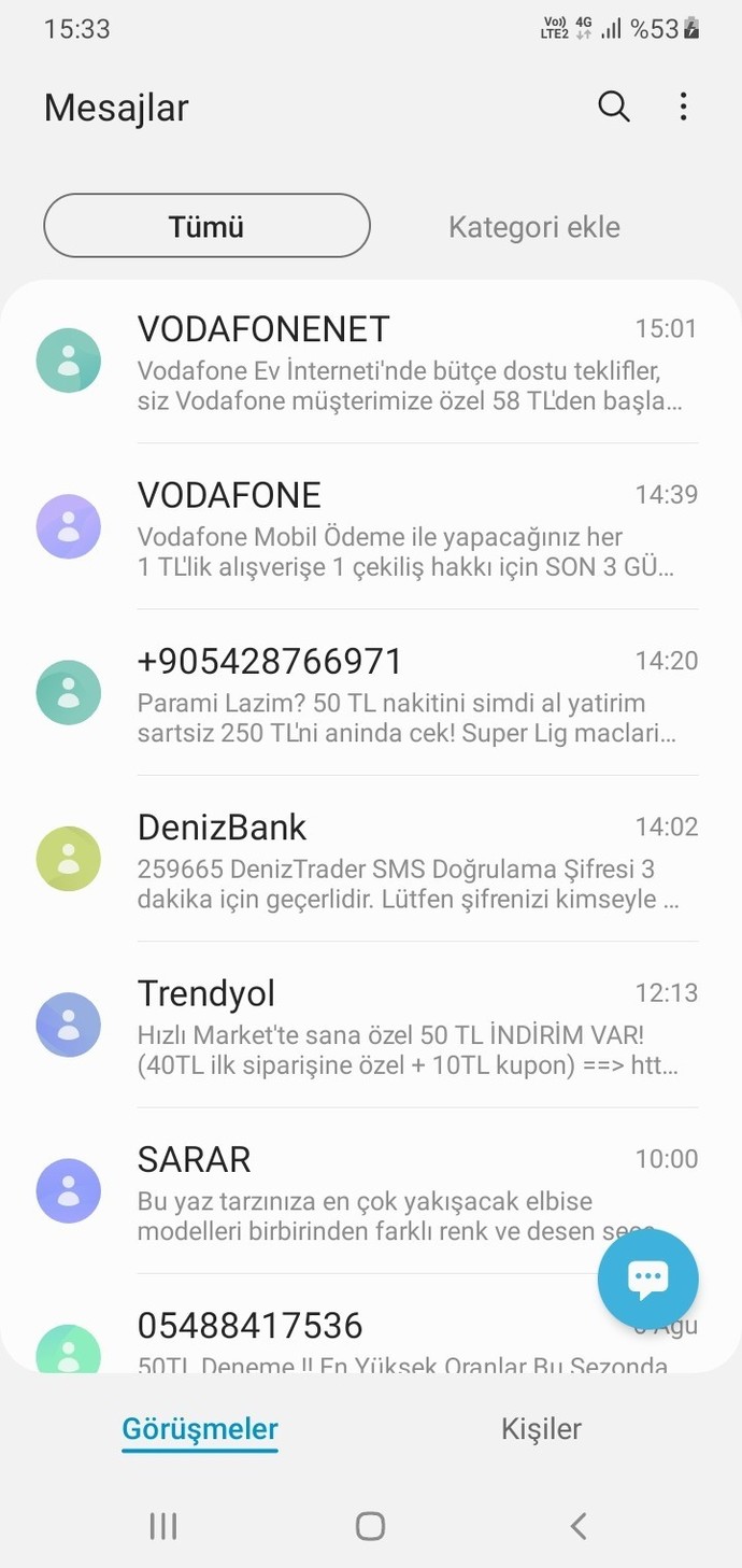 En son aldığınız mesaja yanıt verdiniz mi yoksa siz de bildirimden okuyup cevap vermeyenlerden misiniz?