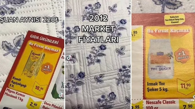 5 litre yağ 18,95, 5 kilo toz şeker 11,90. 10 yıl önceki fiyatları görünce duygulandınız mı?