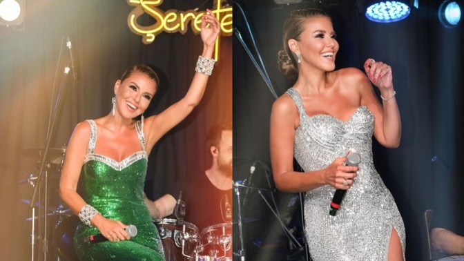 Gülben Ergen'in sahne tarzı seyircilerden tam not almış. Siz nasıl buldunuz?