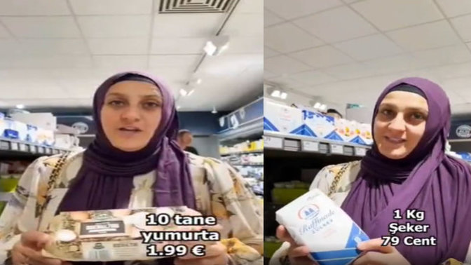 Almanya'da 20 Avro ile yapılan alışveriş gündemde! Bu parayla bizde de aynı alışveriş yapılabilir mi?