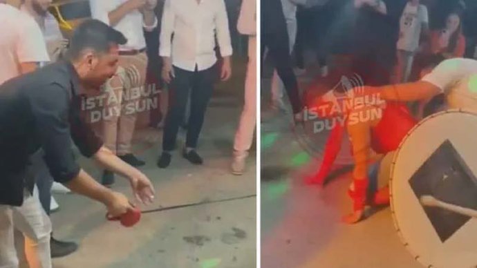 Bursada damada jartiyer giydirip tasma taktılar. Siz buna eğlence der miydiniz?