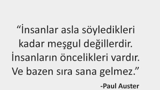 Senin bu hayatta önceliğin ne?