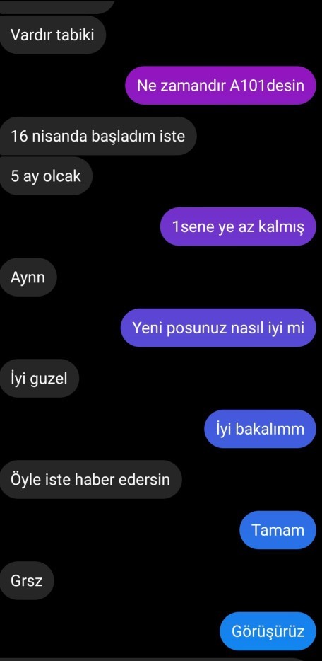 Benim işim pos cihazı tekniksiyenligi bugun A101 de pos arzasına gitmiştim ve bi kızla konusmaya basladık sonu hüsran?