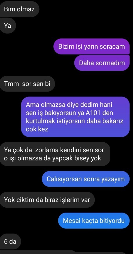 Benim işim pos cihazı tekniksiyenligi bugun A101 de pos arzasına gitmiştim ve bi kızla konusmaya basladık sonu hüsran?