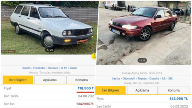 20 yaşından büyük arabaların fiyatları! Biz bunu hak edecek ne yaptık?