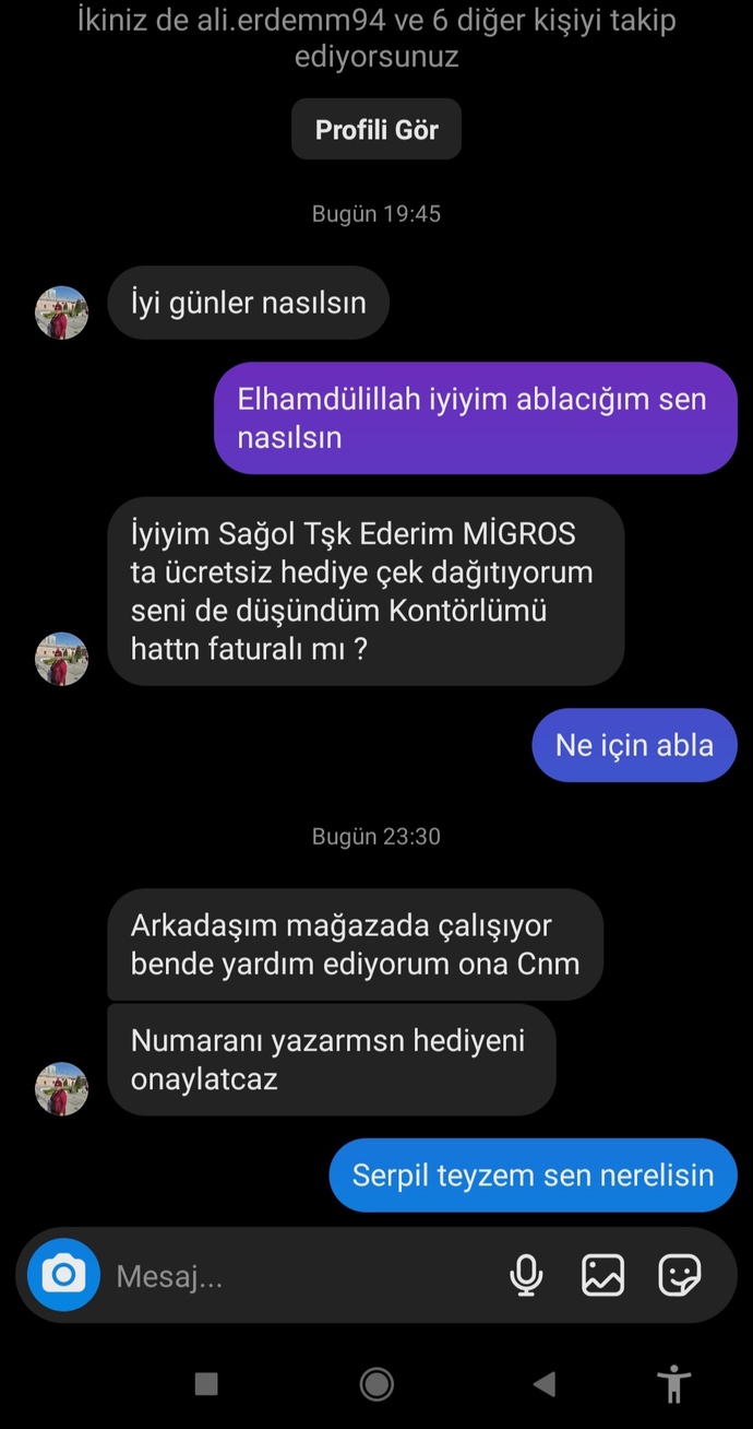 Sosyal medya üzerinden dolandırılmaya çalışıldınız mı?