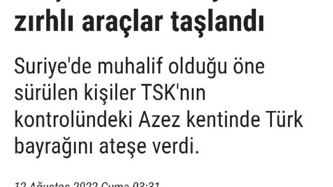 Dinci terör ÖRGÜTÜ ÖSO, SURİYE'DEKİ Türk askerine saldırıyor. Ne düşünüyorsunuz?