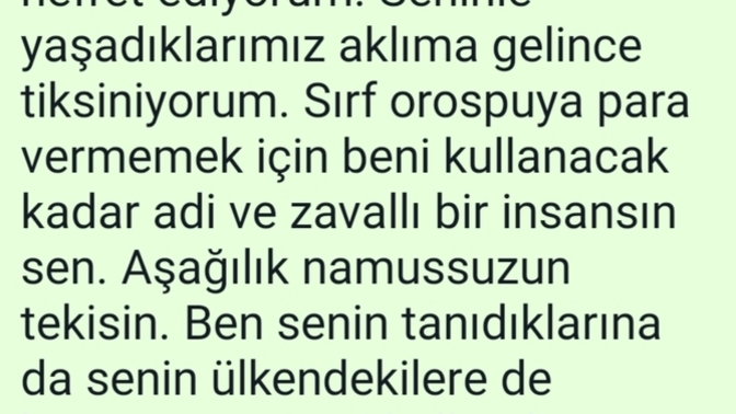 Birisi size bu kadar hakaret etse onu engeller miydiniz ya da numarasını siler miydiniz? Fotoğraflı?