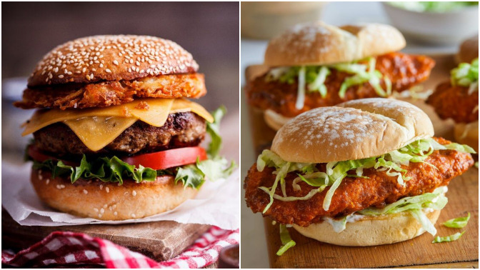 Tavuk burger mi yoksa et burger mi tercihin olur?