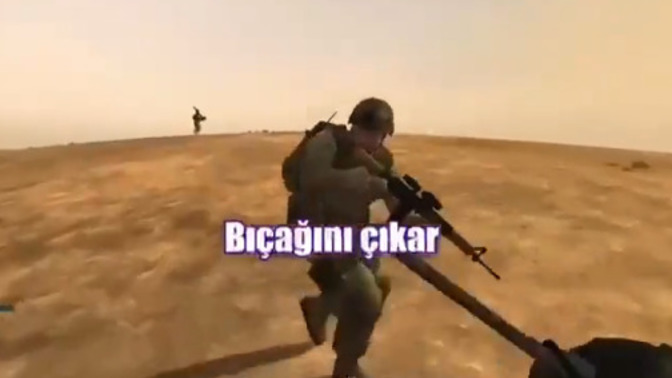 Oyunda karşılaştığı yabancıya komando marşı öğreten Türk! Yabancılarla oyun oynuyor musunuz :D?