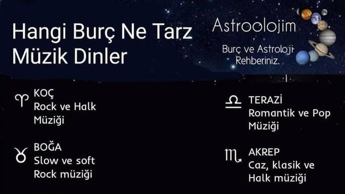Burcunuza göre hangi tarz müzik dinliyorsunuz?