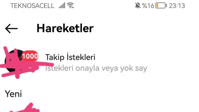1000 takip isteğinden sonra istekler görünmüyor nasıl görünür?