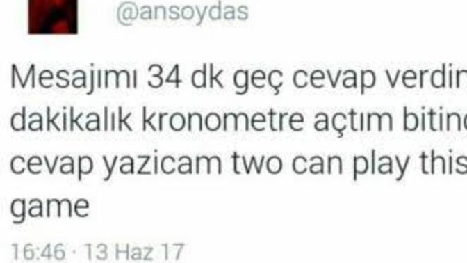 Sevgiliniz size kaç saat yazmazsa öldüğünü düşünürsünüz?