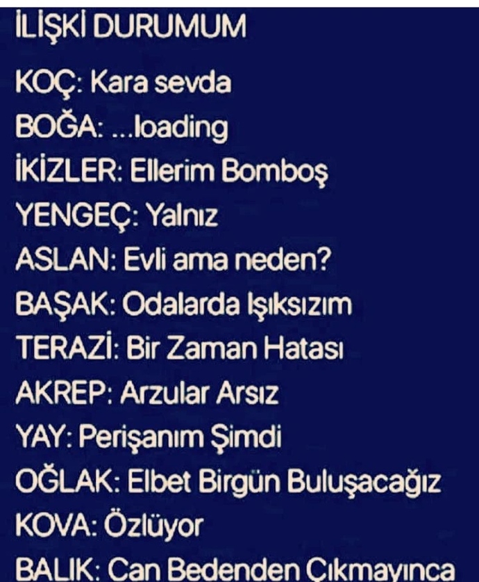 İlişki durumunuz ney☺️?