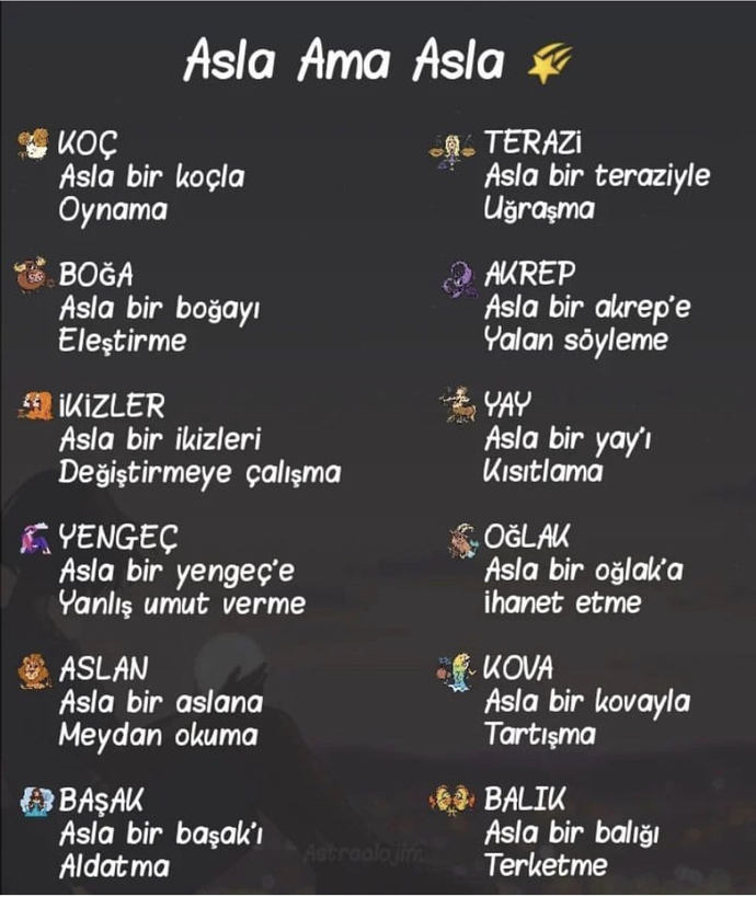 Asla ama asla ne yapılmaması gerekir?