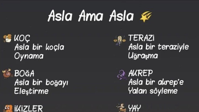 Asla ama asla ne yapılmaması gerekir?