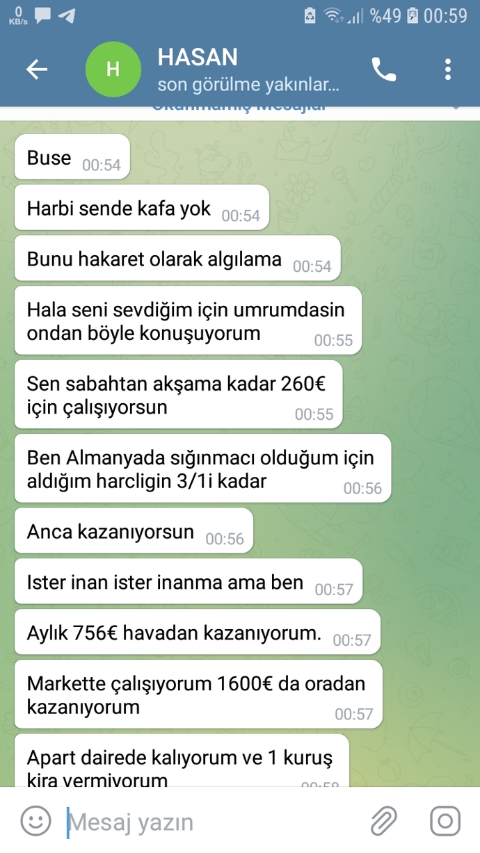 Dün ki yazdıklarından bir kesit...