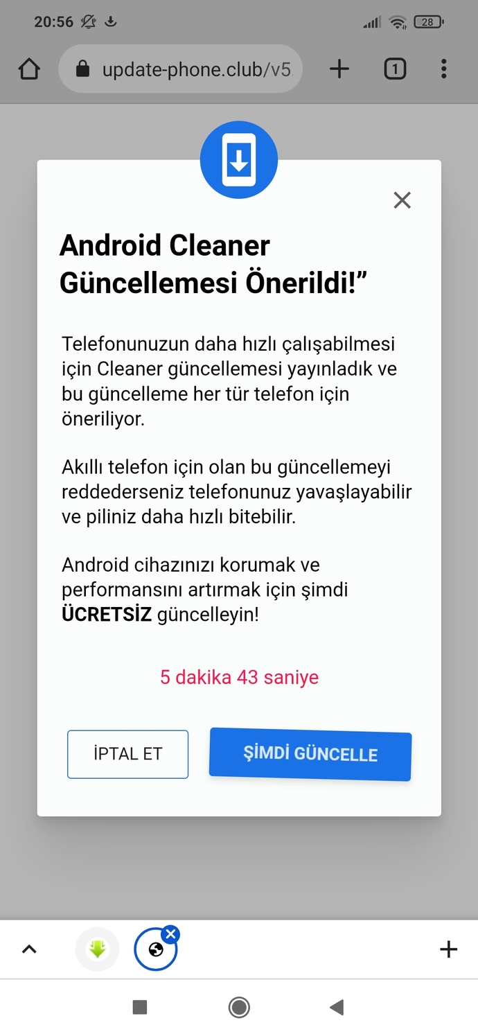 Arkadaşlar bir siteden video indirdim bu uyarı virüs bulaştığını mı gösterir?