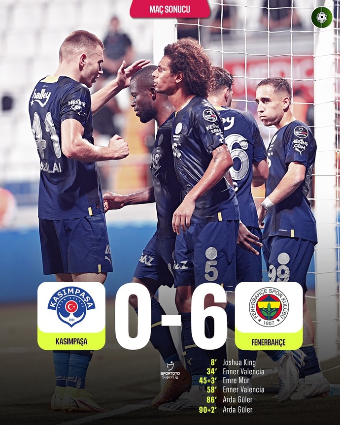Fener 6, Arda 2 attı! Kasımpaşa-Fenerbahçe maçı hakkında yorumlarınız neler?