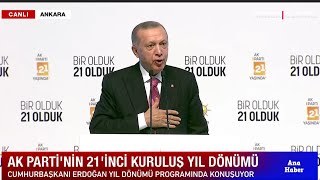 Cumhurbaşkanı Erdoğanın AK Partinin kuruluş yıl dönümü konuşması hakkında ne düşünüyorsunuz?