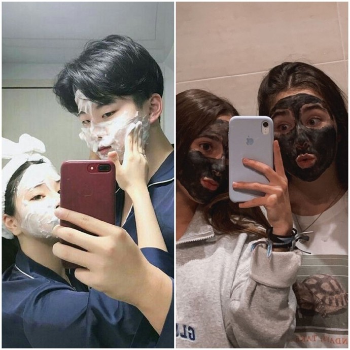 Sevgili ile mi arkadaş ile mi yapılan yüz maskeleri daha eğlencelidir?