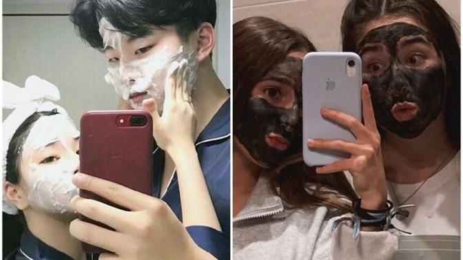 Sevgili ile mi arkadaş ile mi yapılan yüz maskeleri daha eğlencelidir?