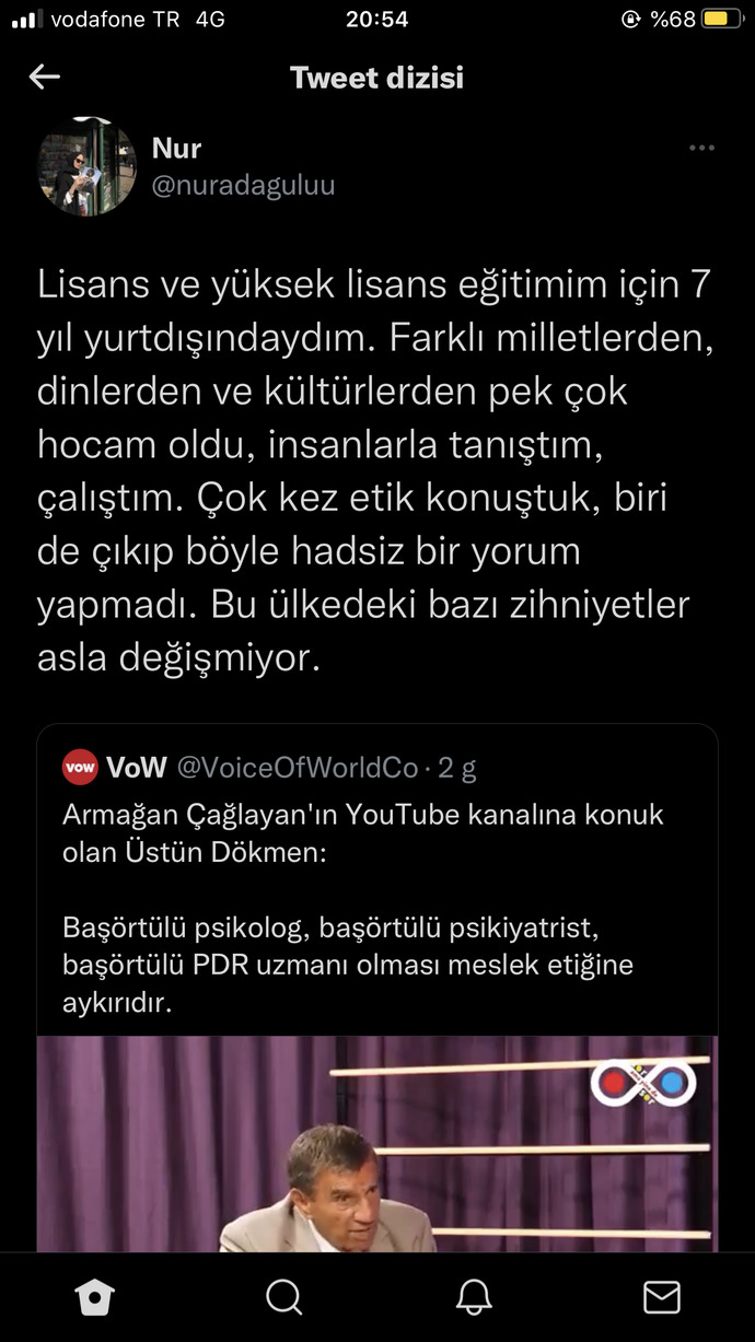 '' Başörtülü rehber öğretmen olmaz '' diyen Üstün Dökmen'in söylemi hakkında ne düşünüyorsunuz?
