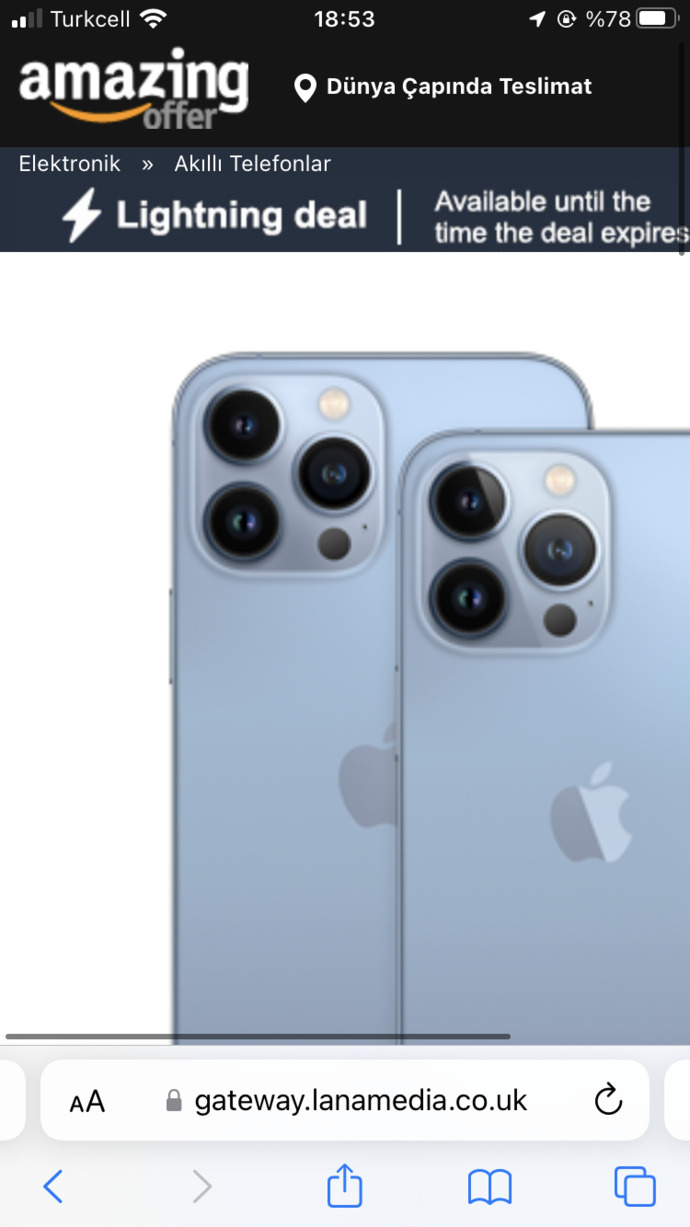 İPhone 13 Pro kazandığımı söyleyen bir site var, sizce gerçek mi?