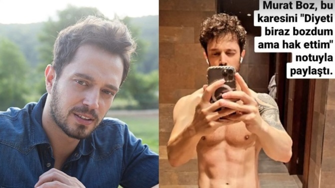 Murat Boz "diyeti biraz bozdum" dedi ve kaslı halini paylaştı. Şov yapan Murat'ın vücudunu nasıl buldunuz?