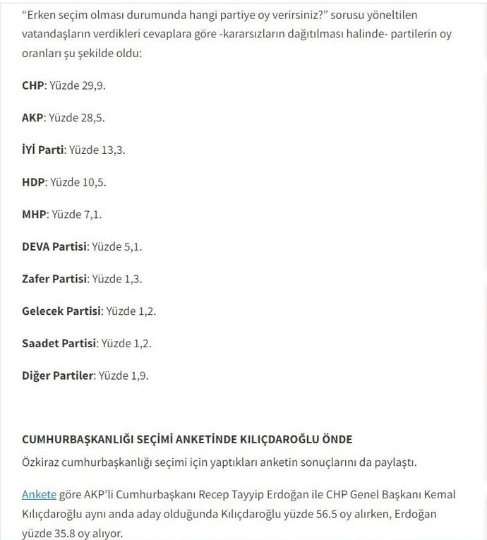 Cumhurbaşkanı Erdoğan'ın masasındaki yeni anket! AK Parti'nin son oy oranı belli oldu, oy oranları hakkında düşünceniz nedir?