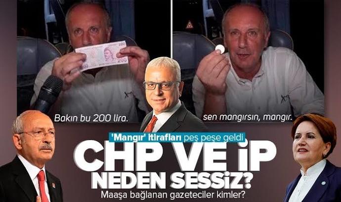 Muharrem İnce HALK tv TELE1 KRT tv CHP ve IYI partiden duzenli para aliyorlar dedi. Bu konu hakkindaki dusunceleriniz nelerdir?