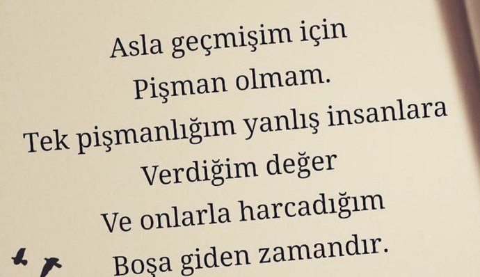 Neyin pişmanlığı var içinizde?
