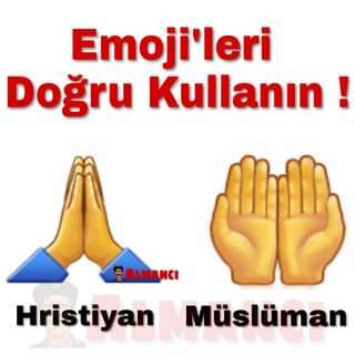 bu emoji kimin attığın önemi yok çünkü dua işareti değil