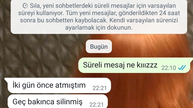 Geçmiş yaşantınızdan birinin size aniden mesaj atması size ne hissettirir? bide süreli mesaj shs?
