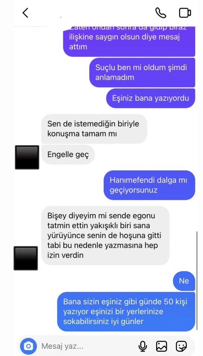 Evli adam bana yazıyordu bende mesajları karısına attım karısı kocasını savundu bu insanlar normal mi?
