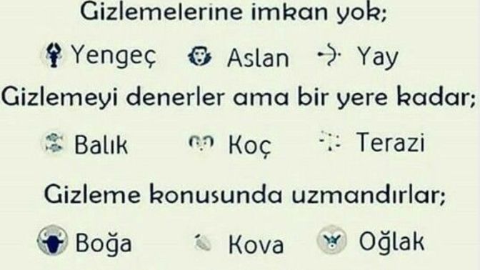 Hangi burç duygularını gizler?