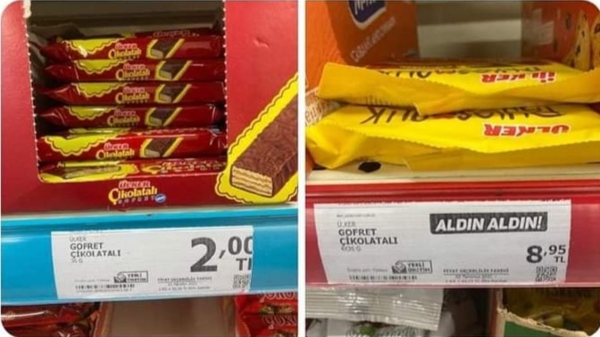 Tanesi 2 TL'den satılan çikolatanın 4'lü paketi 9 TL'ye satılıyor! Ekonomik anlamda bittik belki ama matematikte de mi bittik?