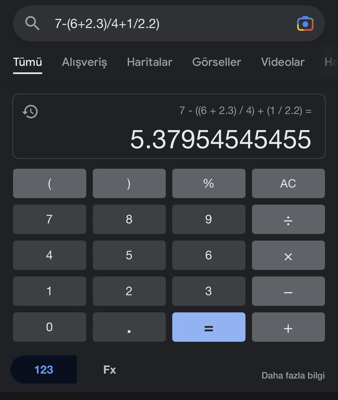 Bu işlemin cevabı kaçtır arkadaşlar?