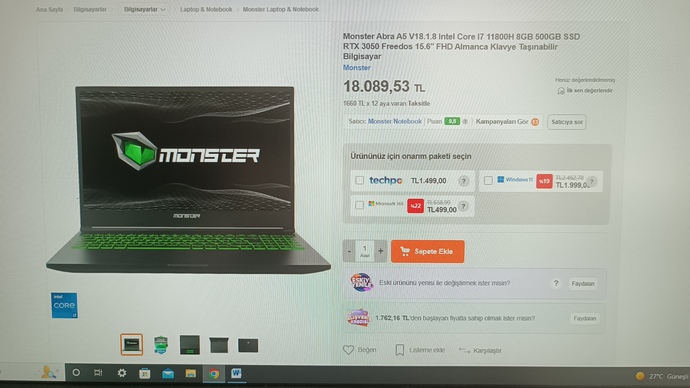 Bilgisayar Alacağım. Monster mı HP mi?