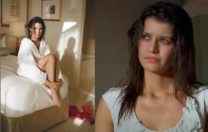 Kendall Jenner, Vogue için verdiği pozda Bihter Ziyagile benzteildi. Sizce de benziyor mu😅?
