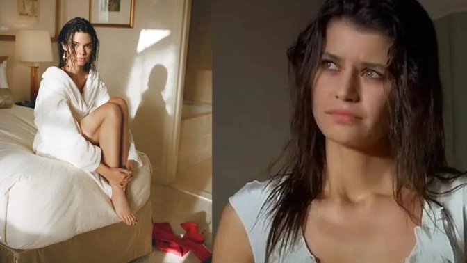 Kendall Jenner, Vogue için verdiği pozda Bihter Ziyagil'e benzteildi. Sizce de benziyor mu😅?