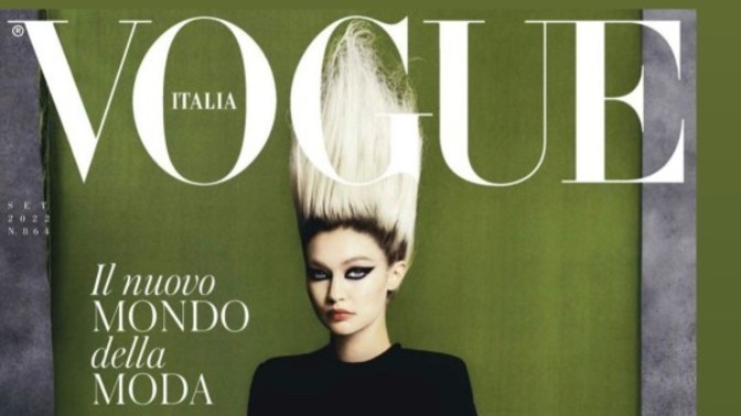 Gigi Hadid'in dergi kapağındaki saçları olay oldu, sizce komik mi?