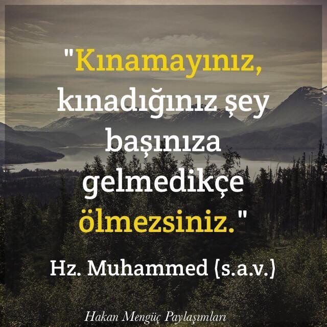 Her kınadığın olayı sen de yaşayıp imtihan olur musun?