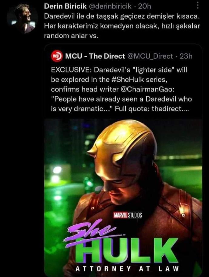 She Hulk diye bir karakterin olması sizce de çok saçma değil mi?