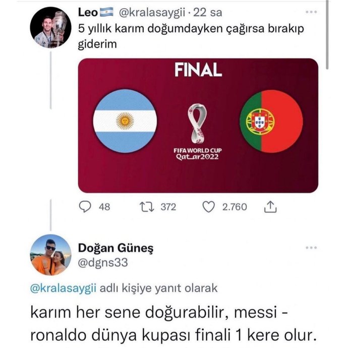 Eşiniz doğuma yakın, dünya kupası finallerine gitse ne yapardınız?