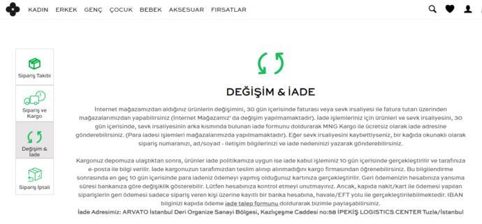 Koton İade Şartları