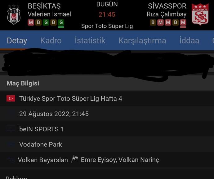 29 Ağustos 2022 Pazartesi Beşiktaş - Sivasspor maçı nasıl sonuçlanır?