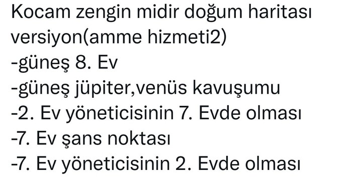Doğum haritası üzerindeki çıkarımlara bakıyor musunuz?