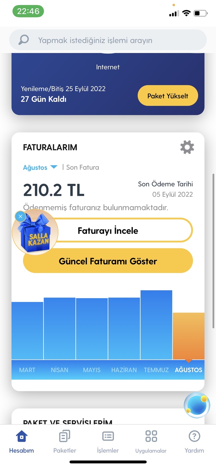 Telefon faturanız ne kadar geliyor?